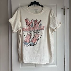 Cold Crush White Crewneck Nashville Graphic Tshirt